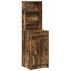 Image de Buffet haut moderne - vidaXL - Chêne fumé - 40 x 40 5 x 135 cm - Bois dingénierie - 1 porte à charnières - 1 tiroir