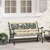 Image de Banc De Jardin Avec Coussin Marron 116 X 54 X 73 Cm Bois Vidaxl