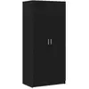 Image de Vidaxl armoire chêne noir 80 x 50,5 x 180 cm bois d'ingénierie