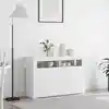 Image de Buffet Blanc 116 X 30 X 75 Cm Bois D'ingénierie Vidaxl
