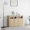 Image de Buffet Chêne Sonoma 116 X 30 X 75 Cm Bois D'ingénierie Vidaxl