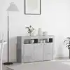 Image de Buffet Gris Béton 116 X 30 X 75 Cm Bois D'ingénierie Vidaxl