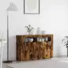 Image de Buffet Chêne Fumé 116 X 30 X 75 Cm Bois D'ingénierie Vidaxl