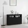 Image de Buffet Chêne Noir 116 X 30 X 75 Cm Bois D'ingénierie Vidaxl