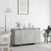 Image de Buffet Gris Béton 135 X 41 X 75 Cm Bois D'ingénierie Vidaxl