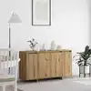 Image de Buffet Chêne Artisanal 135 X 41 X 75 Cm Bois D'ingénierie Vidaxl