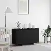 Image de Buffet Noir 120 X 41 X 75 Cm Bois D'ingénierie Vidaxl