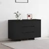 Image de Buffet Noir 120 X 41 X 75 Cm Bois D'ingénierie Vidaxl