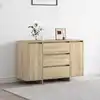 Image de Buffet Chêne Sonoma 120 X 41 X 75 Cm Bois D'ingénierie Vidaxl