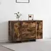 Image de Buffet Chêne Fumé 120 X 41 X 75 Cm Bois D'ingénierie Vidaxl