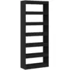 Image de Vidaxl bibliothèque noir 80 x 30 x 198 cm bois d'ingénierie