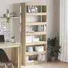 Image de Bibliothèque Chêne Sonoma 80 X 30 X 198 Cm Bois D'ingénierie Vidaxl