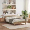 Image de vidaXL Cadre de lit Chêne artisanal 135 x 190 cm Bois dingénierie 3333955
