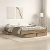 Image de vidaXL Cadre de lit Chêne artisanal 140 x 190 cm Bois dingénierie 3333973