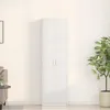 Image de Armoire blanche 55x25x189 cm en bois reconstitué
