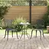 Image de Chaise De Jardin 2 Pcs Noir 53 X 51 X 88,5cm Aluminium Vidaxl