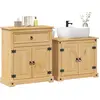 Image de Ensemble De Meubles Salle De Bain 2 Pcs Corona Bois Pin Massif Vidaxl