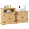 Image de Ensemble De Meubles Salle De Bain 2 Pcs Corona Bois Pin Massif Vidaxl