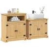 Image de vidaXL Ensemble de meubles salle de bain 2 pcs Corona bois pin massif armoire de salle de bain armoire de rangement de 3334637