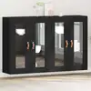 Image de Cabinets Muraux 2 Pc Chêne Noir 69,5 X 34 X 90 Cm Vidaxl
