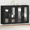 Image de Armoires murales 2 pcs Chêne noir 695x34x90 cm Bois d ingénierie