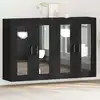 Image de Cabinets Muraux 2 Pcs Chêne Noir 69,5 X 34 X 90 Cm Vidaxl