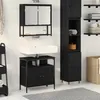 Image de Ensemble de meubles de salle de bain - 2 pièces - Bois dingénierie - Chêne noir - Style contemporain