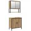 Image de Vidaxl ensemble de mobilier de salle de bain avec étagère 2 pcs marron