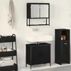 Image de Ensemble de meubles de salle de bain - Chêne noir - 2 pièces - Bois dingénierie - Design mural