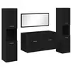 Image de Vidaxl ensemble de mobilier de salle de bain 4 pcs chêne noir