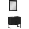 Image de Vidaxl ensemble de mobilier de salle de bain montage mural 2 pcs noir