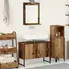 Image de Ensemble De Mobilier De Salle De Bain Avec Porte 2 Pcs Marron Vidaxl