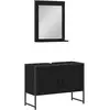 Image de Vidaxl ensemble de mobilier de salle de bain montage mural 2 pcs noir