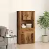 Image de Haut De Buffet Bois Ancien 80 X 33 X 150 Cm Bois D'ingénierie Vidaxl