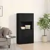 Image de Haut Armoire Chêne Noir 80 X 33 X 150 Cm Bois D'ingénierie Vidaxl