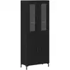 Image de Vidaxl haut armoire 2 pcs chêne noir 69,5 x 34 x 180 cm