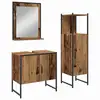 Image de Vidaxl ensemble de mobilier de salle de bain avec étagère 3 pcs marron