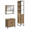 Image de Vidaxl ensemble de mobilier de salle de bain avec étagère 3 pcs marron