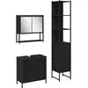 Image de Vidaxl ensemble de mobilier de salle de bain avec étagère 3 pcs noir