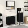 Image de Ensemble De Mobilier De Salle De Bain Avec Étagère 3 Pcs Noir Vidaxl