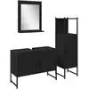 Image de Vidaxl ensemble de mobilier de salle de bain 3 pc noir