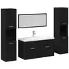 Image de Vidaxl ensemble de mobilier de salle de bain 4 pcs chêne noir