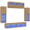Image de Ensemble Meuble Tv 6 Pcs Chêne Artisanal Bois D'ingénierie Vidaxl