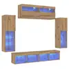 Image de Vidaxl ensemble meuble tv 6 pcs chêne artisanal bois d'ingénierie