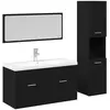 Image de Ensemble De Mobilier De Salle De Bain 4 Pcs Chêne Noir Vidaxl