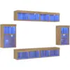 Image de Vidaxl ensemble meuble tv 8 pcs chêne artisanal bois d'ingénierie