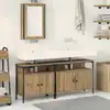 Image de Meubles De Salle De Bain 3 Pcs Marron Bois D'ingénierie Vidaxl
