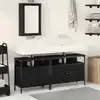 Image de Meubles De Salle De Bain 3 Pcs Noir Bois D'ingénierie Vidaxl