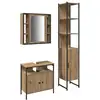 Image de Vidaxl ensemble de mobilier de salle de bain 3 pc chêne artisanal