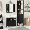 Image de Ensemble De Mobilier De Salle De Bain 3 Pcs Chêne Noir Vidaxl